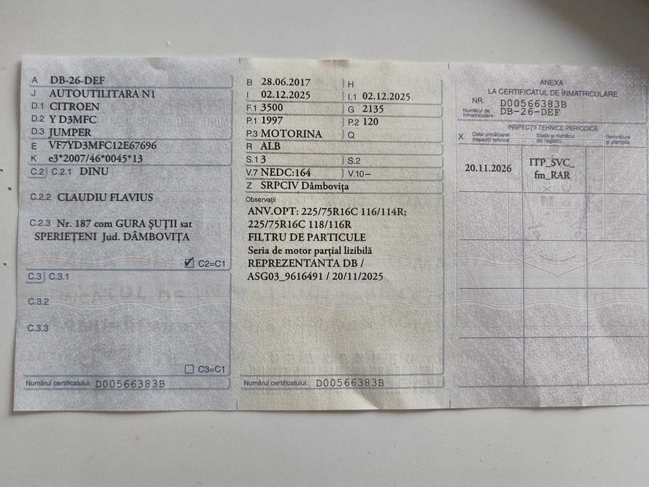 Citroen Jumper 2017 - km reali - intretinuta - Stare foarte buna