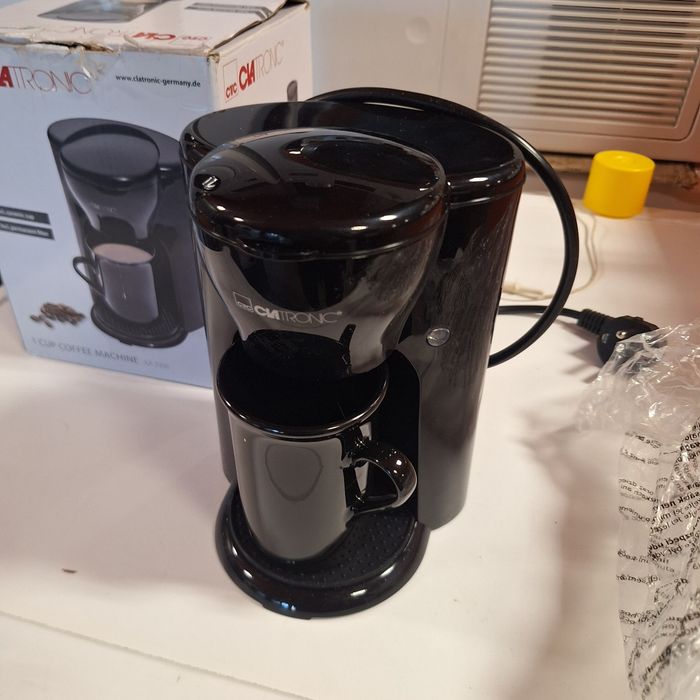 Мини кафе машина + подарък чаша - нова неизползвана