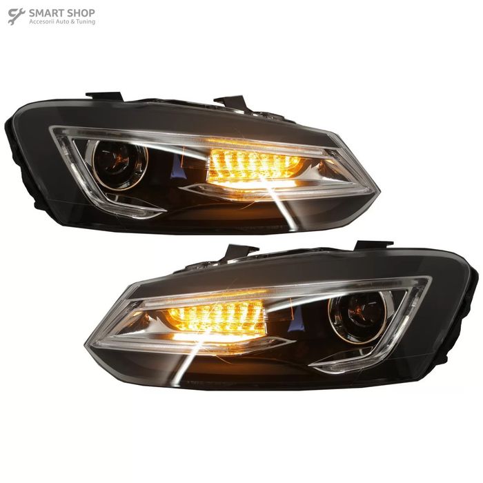 Faruri LED XENON HID VW Polo 6R / 6C / 61 (2011-2017) Devil Eye Look