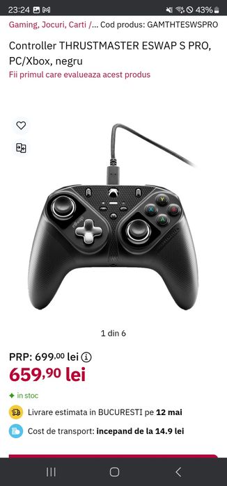 Controller THRUSTMASTER ESWAP S PRO, PC/Xbox, negru