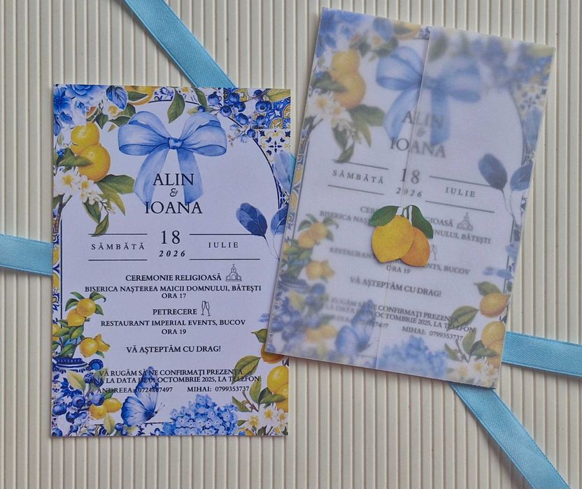 Invitații personalizate pentru nuntă și botez