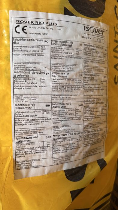 Vata de sticla Isover Rio Plus Toplita • OLX.ro