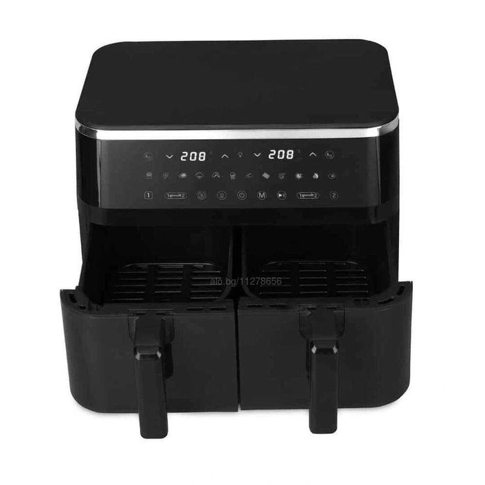 3г. Гаранция! Неразопакован. Двоен еър фрайър, 4.5 + 4.5 L Berlinger Haus BH9883 Air Fryer