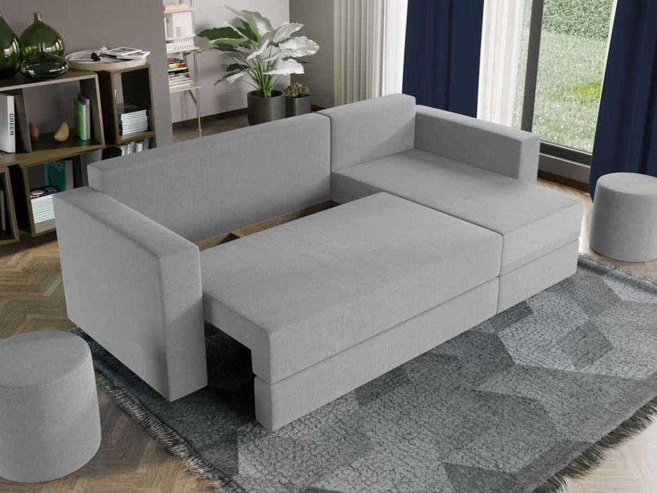 Coltar extensibil cu lada Alfa gri deschis