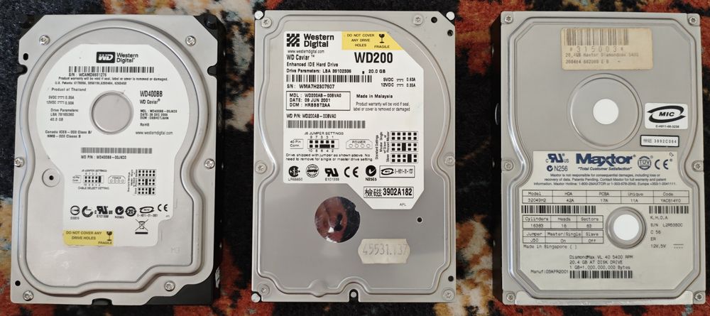 HDD IDE Maxtor si Western Digital