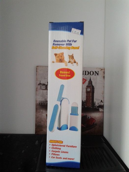 Намалена от 25лв-Четка за премахване косми куче котка четка за дрехи