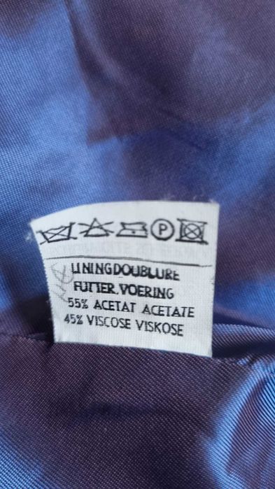 Blazer elegant de toamna/primavara, albastru regal, lana 80%, captusit, marimea 46-48