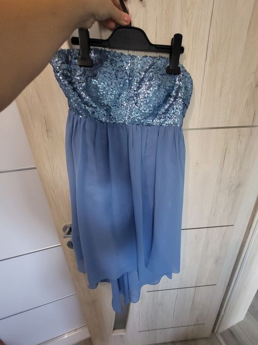 Rochita bleu paiete M