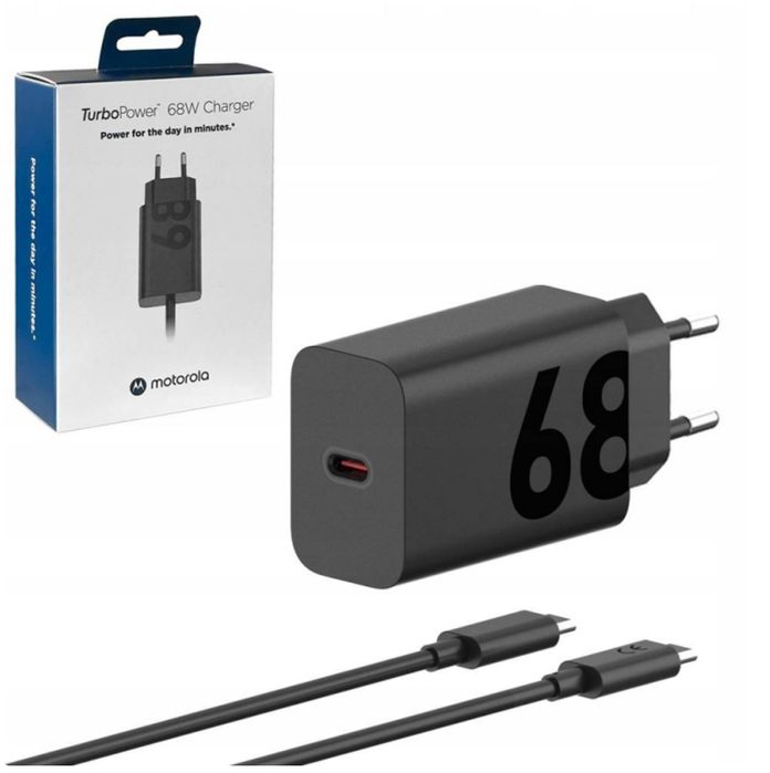 Incarcator original Motorola Turbo Power 68W + cablu usbC Moto Edge G