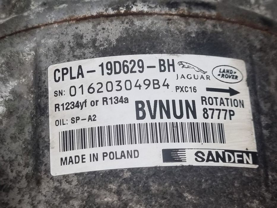 Compresor clima Jaguar E - PACE 2.0 Diesel 2017 - 2020 150CP 204DTD 204DTF (1376) Diesel ...