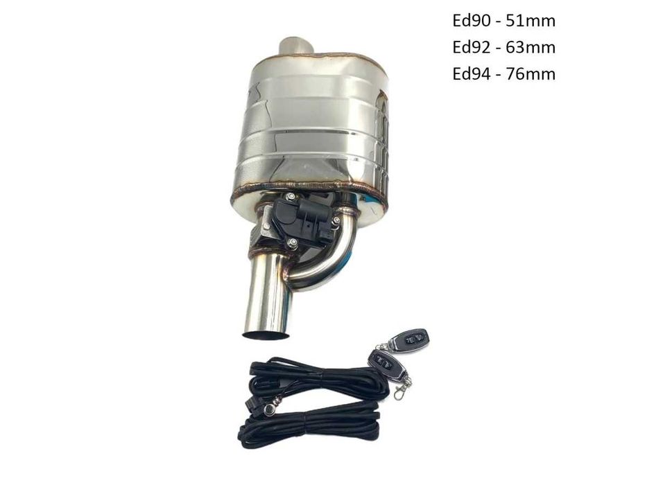 Tavă de evacuare stânga supapă, amortizor și telecomandă 51 /63 /76MM