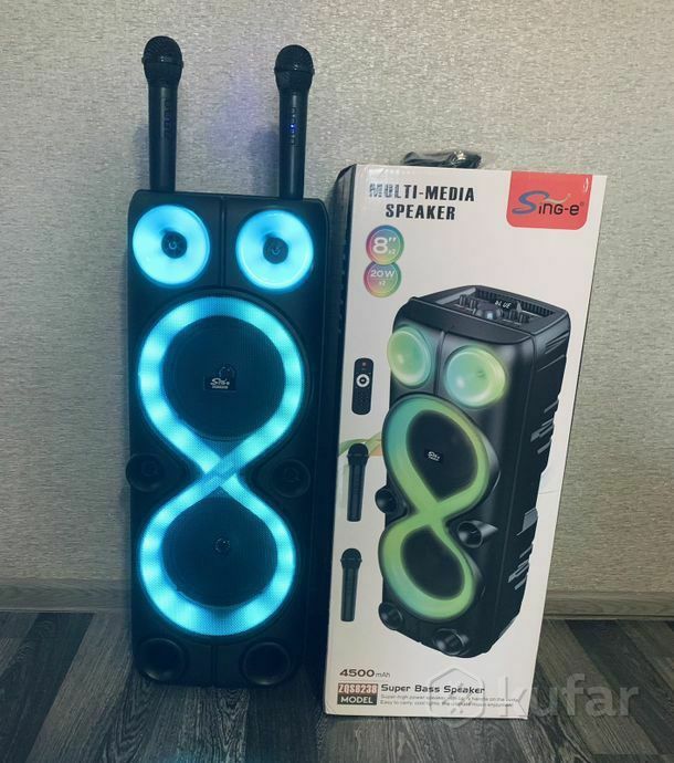 БЕПУЛ Доставка ,Янги Караоке колонка ZQS (76см) +2 та СимСиз Микрофон