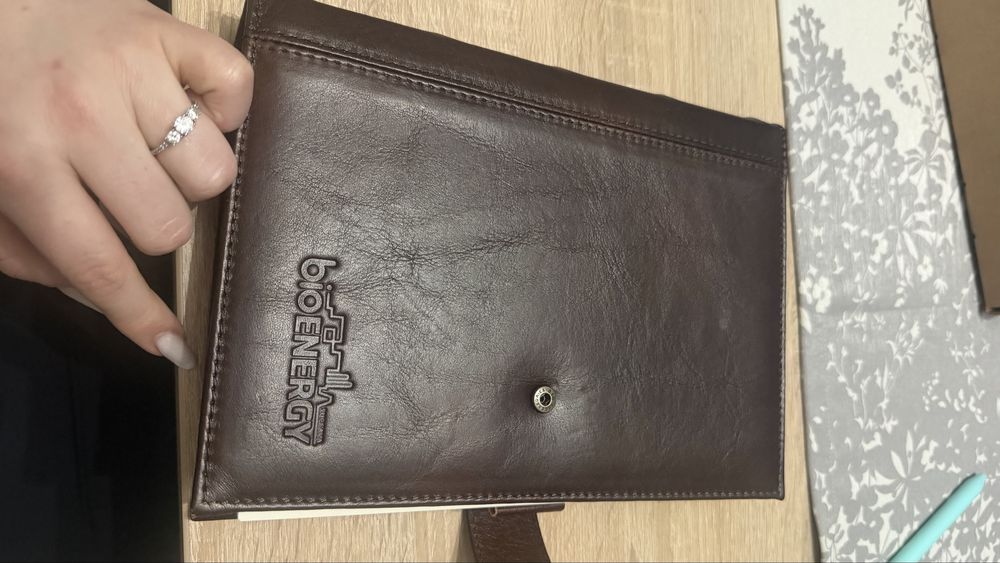 Agendă 2026 nouă, husă din piele naturală, layout zilnic