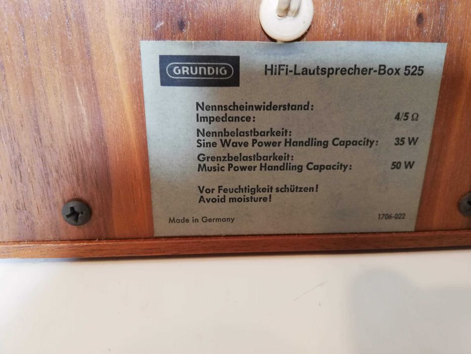 Set Boxe pe compresie GRUNDIG model Box 520 - Vintage/Rare/Impecabile/RFG