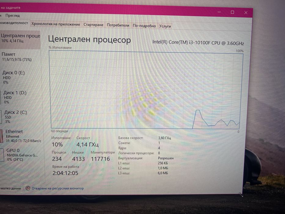 Цял компютър intel 10100f , GTX 970 , 16 GB Ram DDR4 2666mhz ssd