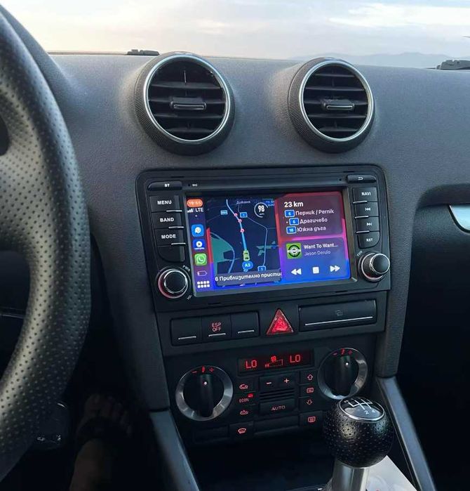 Navigatie Android Audi A3 4GB RAM - Carplay/ Android Auto, QLED, DSP