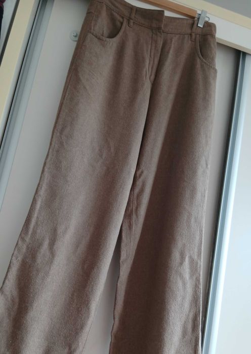Pantaloni dama Massimo Dutti largi masura 40 lana si vascoza
