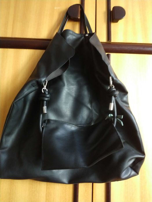 Елегантна нестандартна дамска чанта + мини несесесер