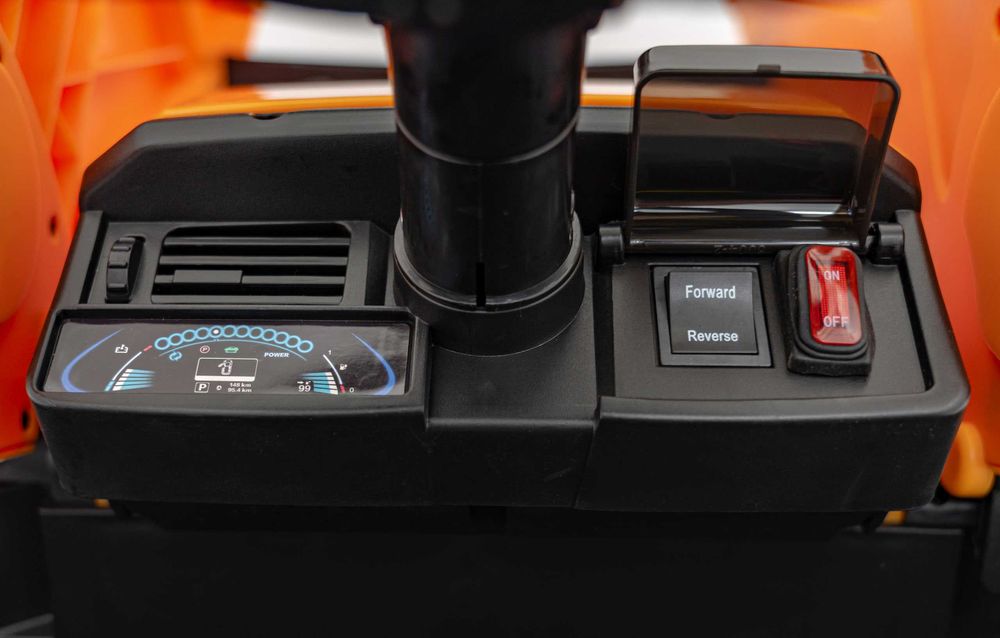 Tractor electric pentru copii cu cupa manuala JCB (0960) Galben