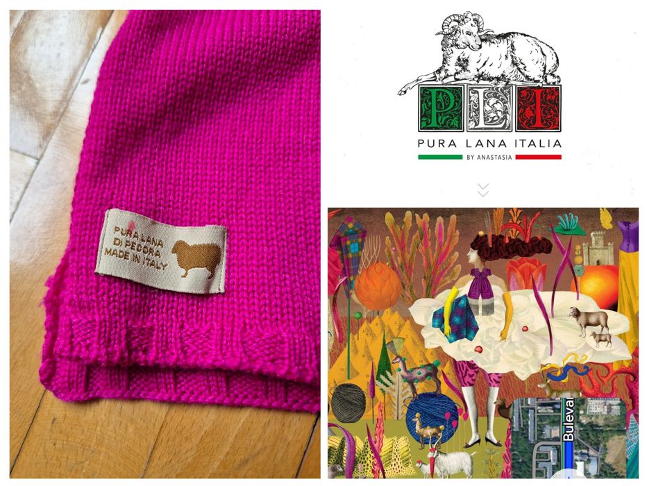 Şal Poncho Pura Lana Italia lux, Lână Pură, Tehnologie ECO