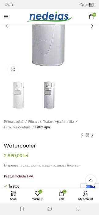 Dozator apa potabila  rece si calda