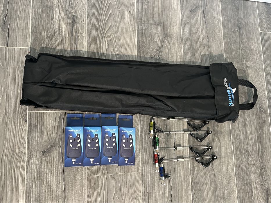 Set Rod Pod 4 posturi EastShark + Set 4 Senzori SAIMINO + 4 Swingheri