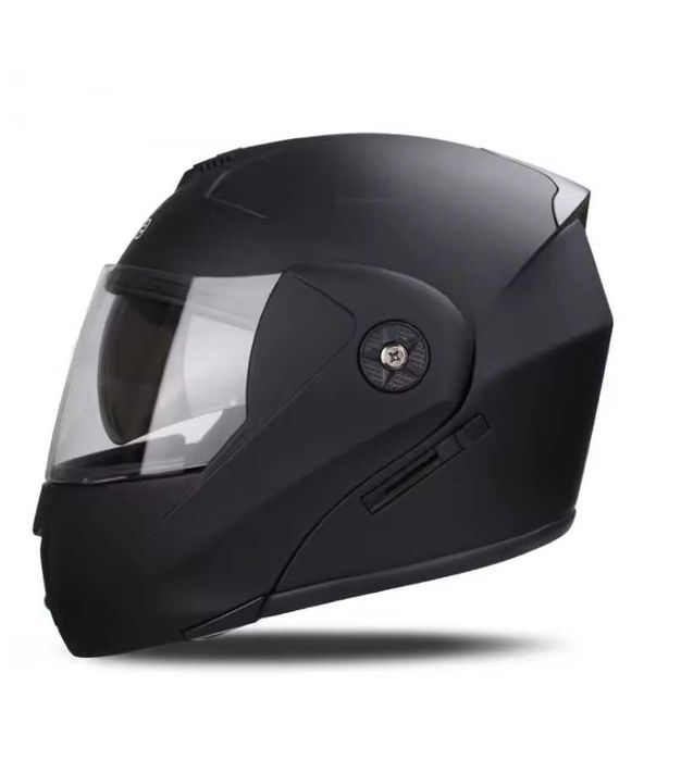 Casca moto / trotineta UChoole rabatabila, Flip-Up, cu vizor dublu, manusi si cagula, marimea L, negru