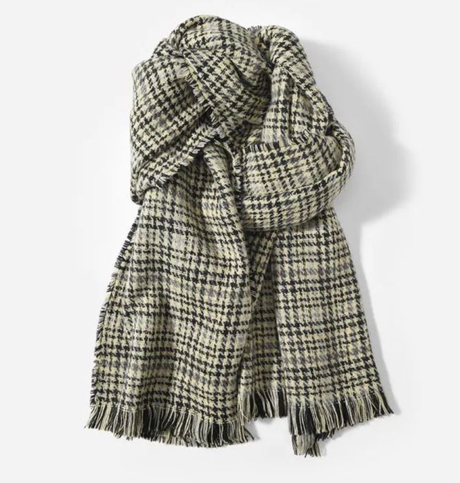 Двухсторонний шарф в клетку
