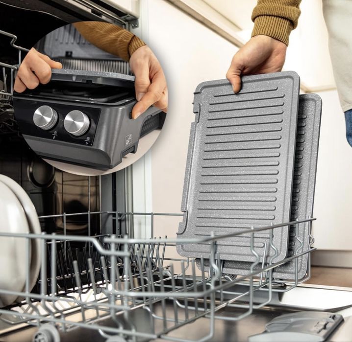 Cecotec Електрическа скара с подвижни плочи. 2400 W - бездимна