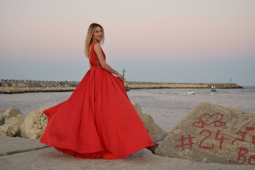 Rochie lunga rosie