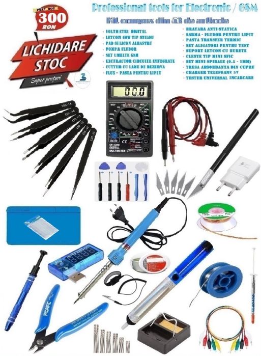 Kit cu 54 unelte pentru depanari in electronica / gsm - Germania
