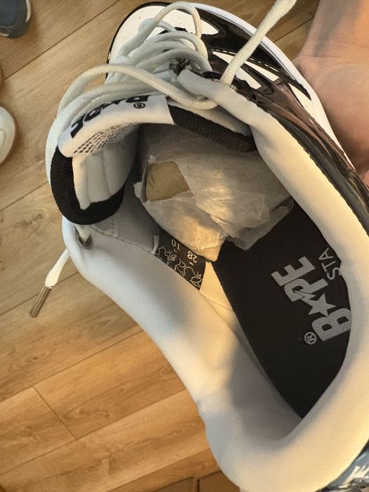 A Bathing Ape Bape Sta Patent Leather Black White Star