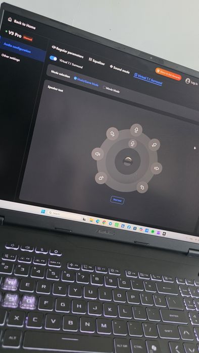 Căști Gaming MCHOSE V9 Pro – Wireless 2.4GHz / Bluetooth 5.3 / USB‑C, 53mm, 7.1, AI Noise Canceling