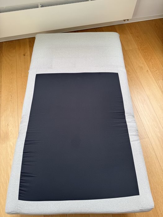 Set 2 fotolii textile extensibile gri deschis 103x191 cm