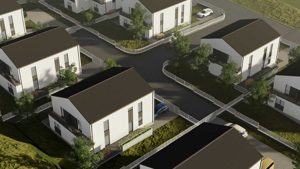 Lot de teren 600 mp de vanzare cu utilitati si autorizatie de constructie duplex in Cristesti