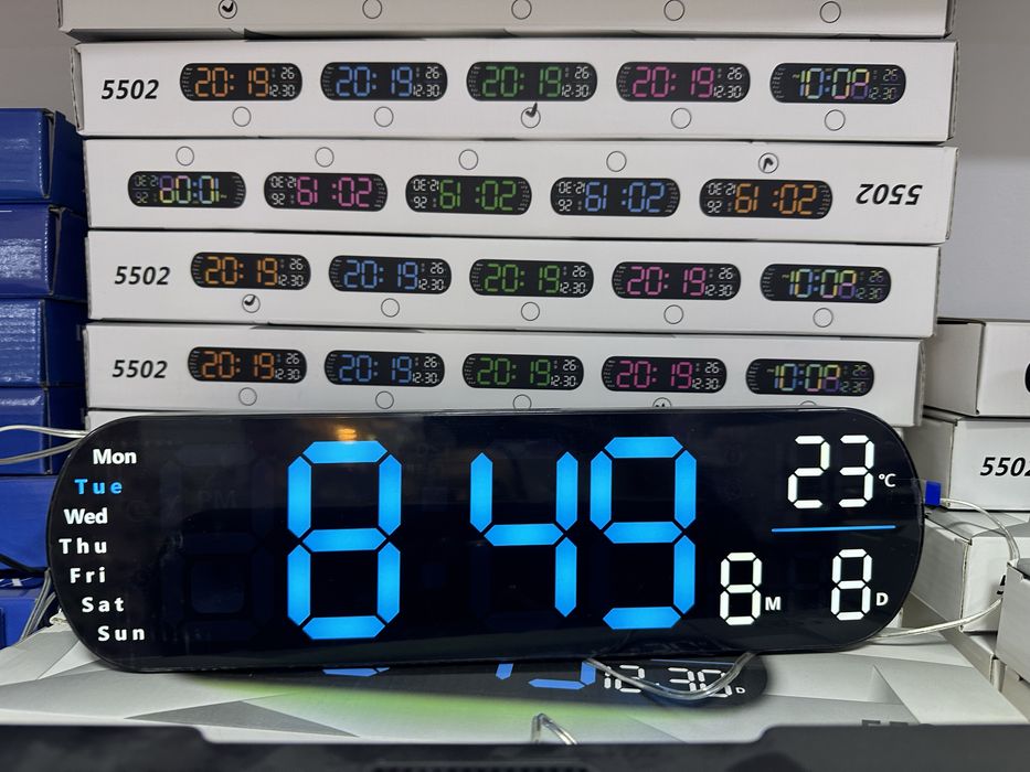Хар хил размердаги LED соатлар (деворга осадиган)! Оптом Доставка бор.