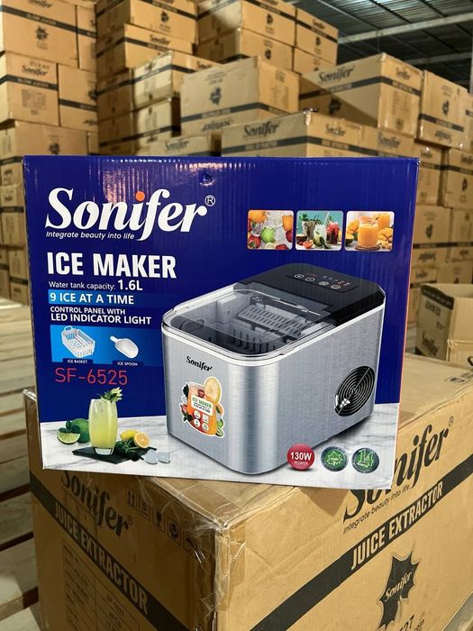 Ледогенератор Sonifer SF-6525 настольный 1,6 л серебристый
