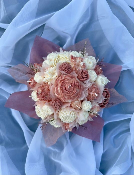 Букет от соеви свещи,цветница,Великден