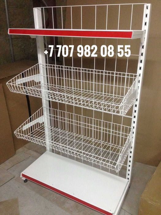 Сетчатые стеллажи, приправницы, чипницы, Алматы