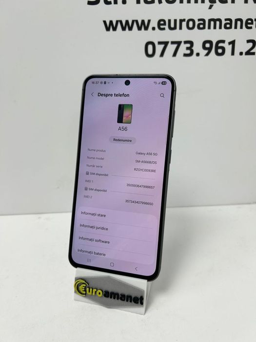 Telefon mobil Samsung Galaxy A56, Dual SIM, 8GB RAM, 128GB, 5G, -B-