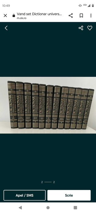 Dicționar universal al limbi romane 12 vol