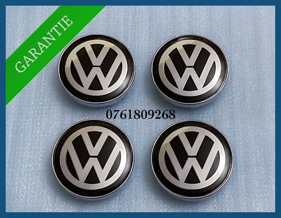 Set 4 capace 60mm jante aliaj AM VW Golf Jetta Passat Tiguan Touran