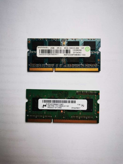 memorii DDR3 2x2GB laptop PC3 10600 1333Mhz SO-DIMM