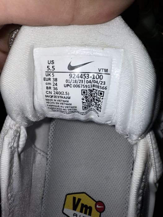 Nike VaporMax white womans 38