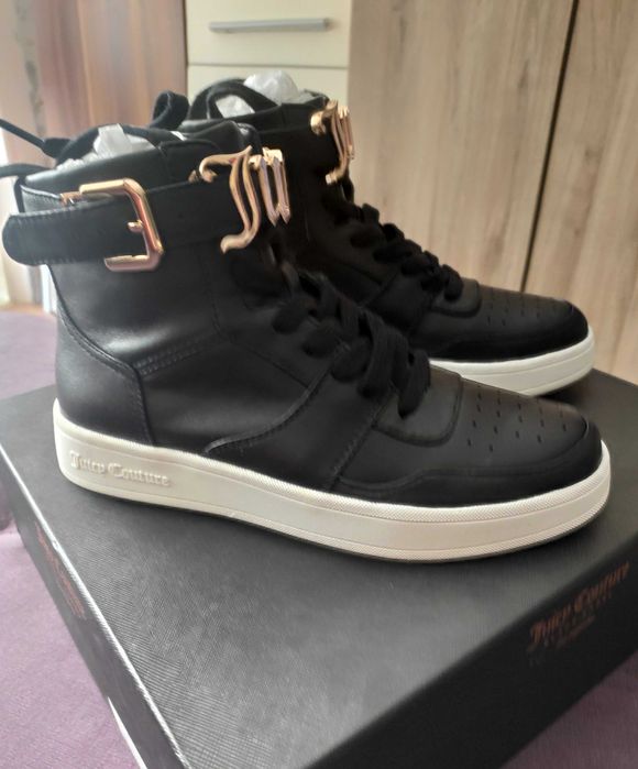 Juicy Couture - Нови високи кецове от естествена кожа