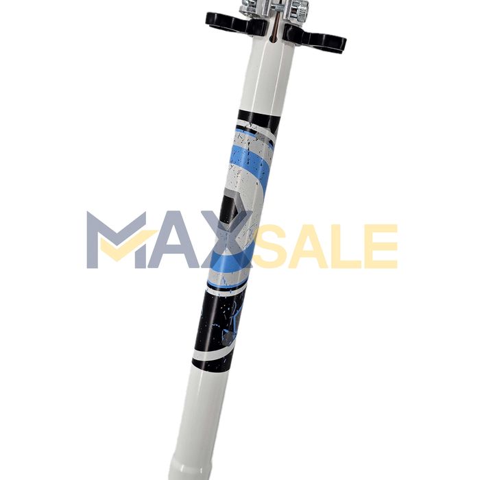 Детска тротинетка сгъваема скутер scooter бяла кръгове алуминиева