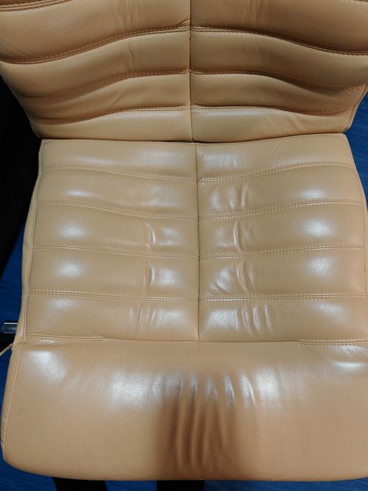 Директорски офиса стол - естествена кожа охра