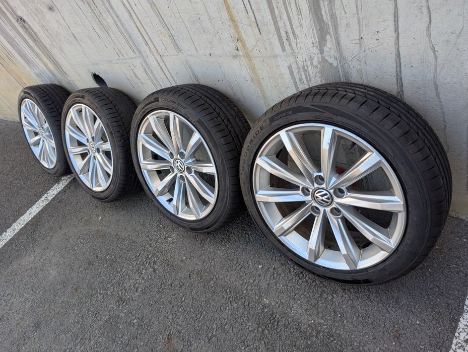 215/45/17 Cauciucuri vara cu jante London originale  pentru  Golf, Leon, Octavia, A3
