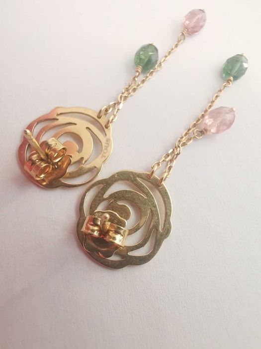 Продавам златен комплект/сет TOUS с диаманти