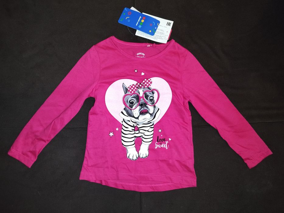 Продам лонгслив футболку с длинными рукавами на девочку р.104 см.